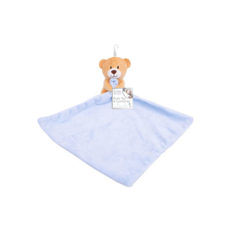 Plush Bear Comforter - Blue