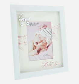 White Our Baby Girl Frame
