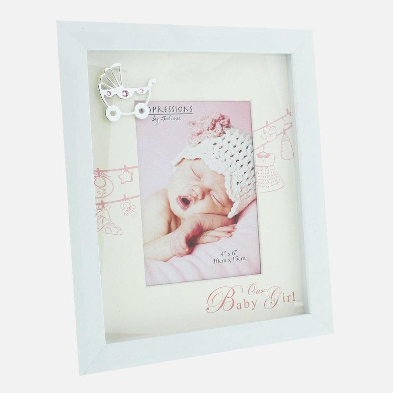 White Our Baby Girl Frame
