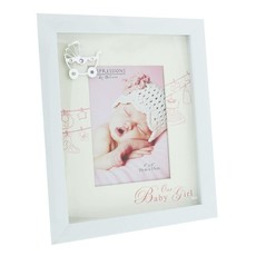 White Baby Frame with Mount & Icon- Baby Girl