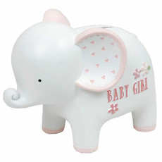 Petit Cheri Collection Resin Money Box Elephant- Baby GIrl