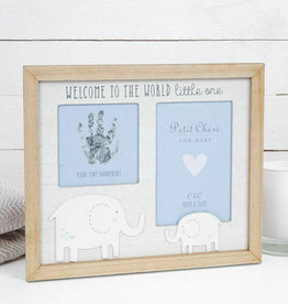 Petit Cheri Hand Print & Photo Frame 4" x 6" Blue