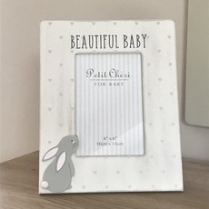 'Petit Cheri' Frame Rabbit- Beautiful Baby 4" x 6"