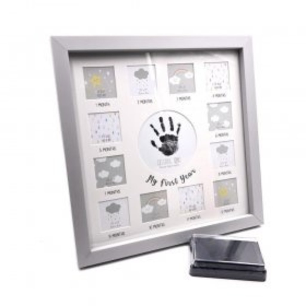 Celebrations Multi Aperture Frame Grey w/ Ink Pad