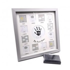 Celebrations Multi Aperture Frame Grey w/ Ink Pad