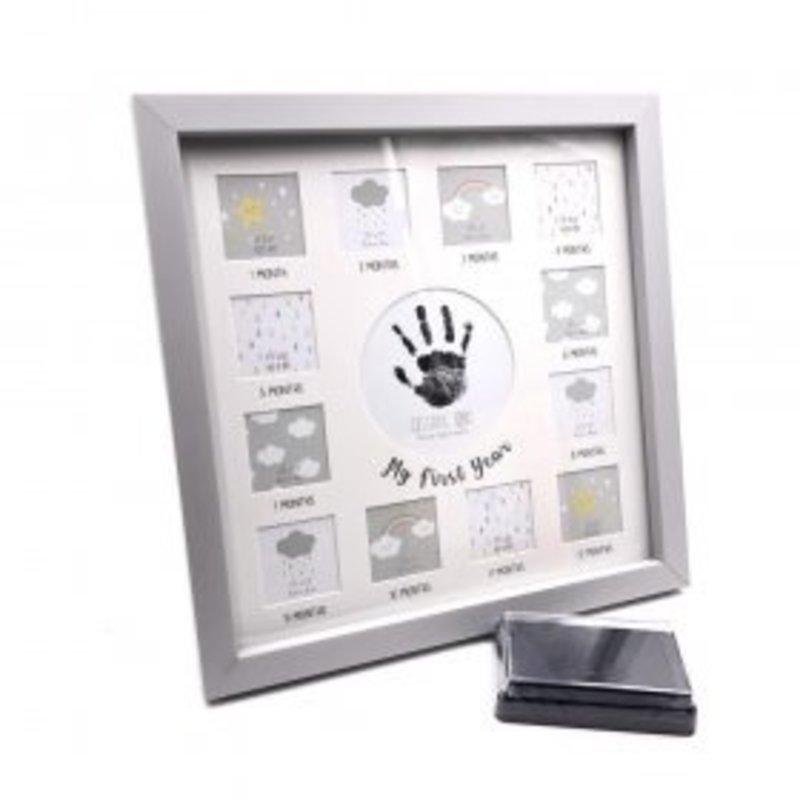 Celebrations Multi Aperture Frame Grey w/ Ink Pad