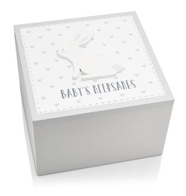 'Petit Cheri' Grey Rabbit Keepsake Box