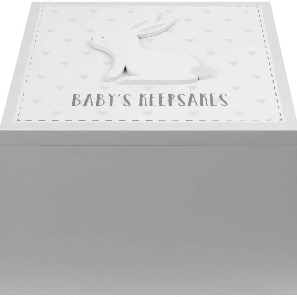 'Petit Cheri' Grey Rabbit Keepsake Box
