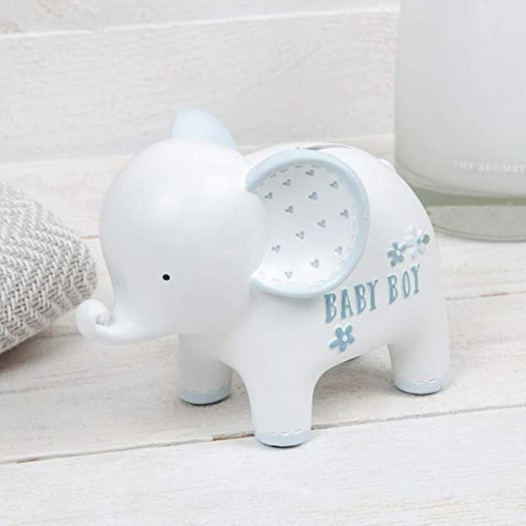 Petit Cheri Collection Money Box Elephant- Baby Boy
