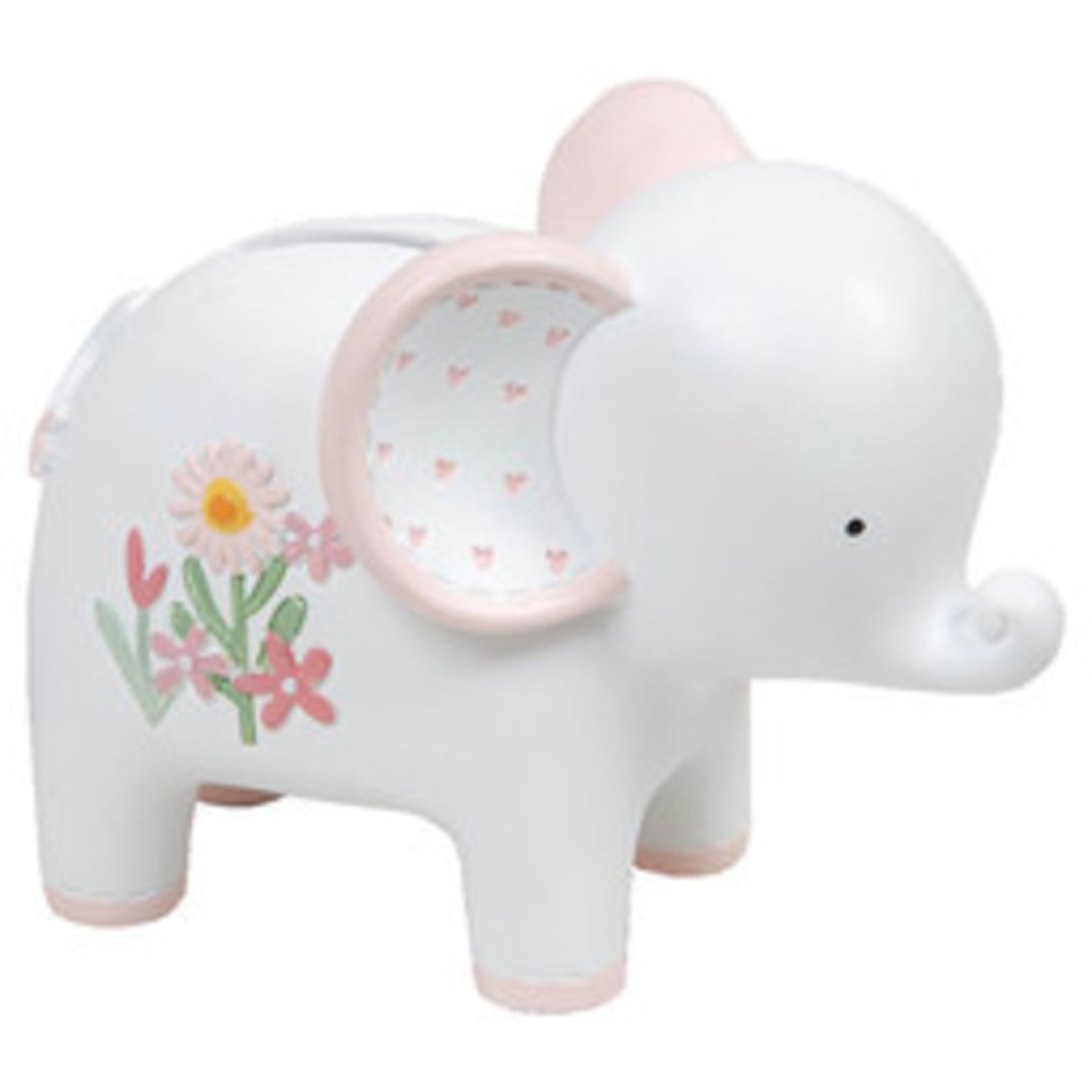 Petit Cheri Collection Resin Money Box Elephant- Baby GIrl