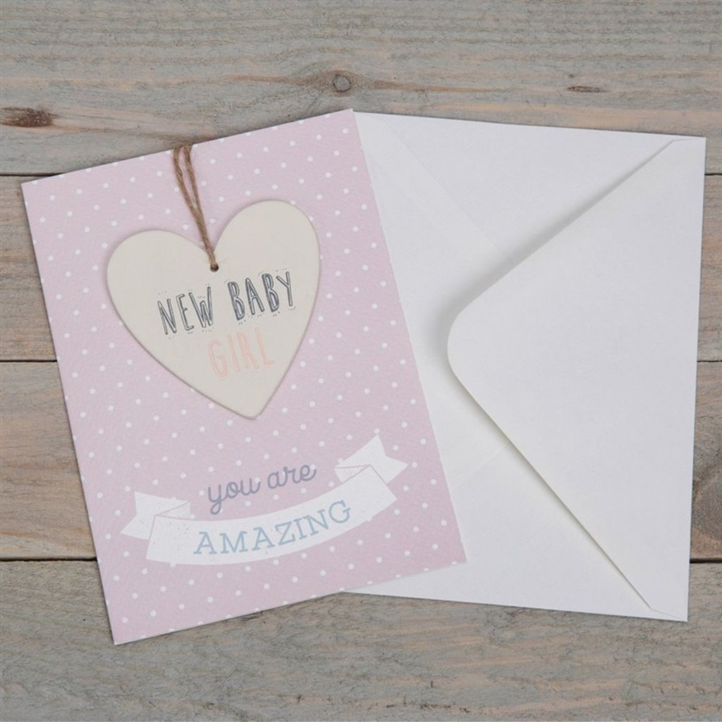 Greeting Card & Plaque- New Baby Girl