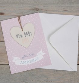 Greeting Card & Plaque- New Baby Girl