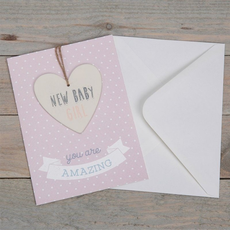 Greeting Card & Plaque- New Baby Girl