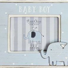 'Petit Cheri' Photo Frame 5" x 3.5" Elephant- Baby Boy