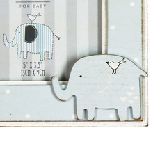'Petit Cheri' Photo Frame 5" x 3.5" Elephant- Baby Boy