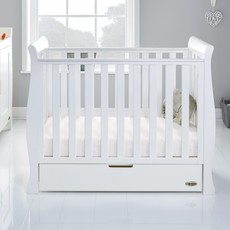 Obaby Stamford Space Saver Sleigh 2 Piece Room Set - White