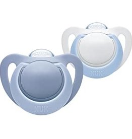 Nuk Nuk Genius Silicone Soother Blue 6-18m 2pk