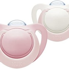 Nuk NUK Genius Silicone Soother Pink 6-18m 2pk