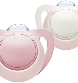 Nuk NUK Genius Silicone Soother Pink 6-18m 2pk