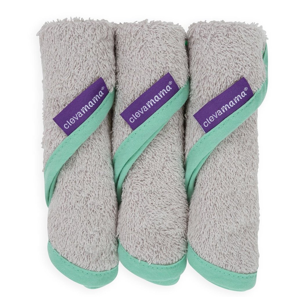 Clevamama Clevamama Bamboo Baby Washcloth - Grey