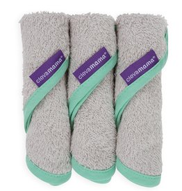 Clevamama Clevamama Bamboo Baby Washcloth - Grey