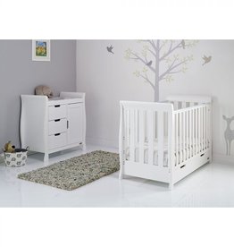 Obaby Obaby Stamford Mini Sleigh 2 Piece Room Set - White