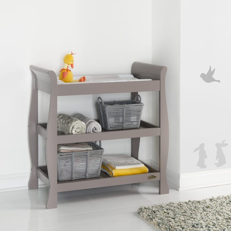 Obaby Obaby Stamford Sleigh Open Changing Unit - Taupe Grey