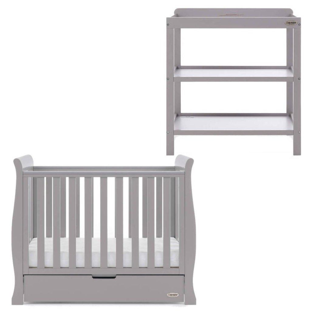 Obaby Obaby Stamford Space Saver 2 Piece Room Set - Warm Grey
