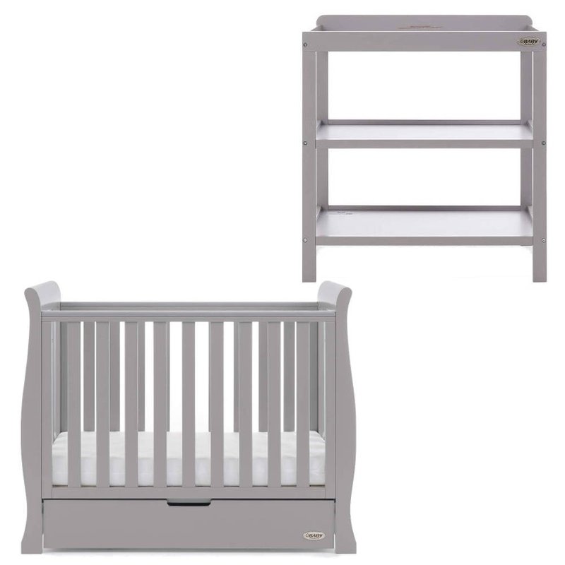 Obaby Obaby Stamford Space Saver 2 Piece Room Set - Warm Grey