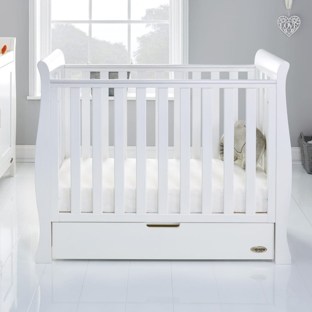 Obaby Stamford Space Saver Sleigh 3 Piece Room Set – White