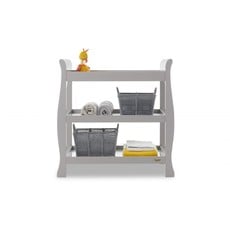 Obaby Stamford Space Saver Sleigh 3 Piece Room Set – Warm Grey
