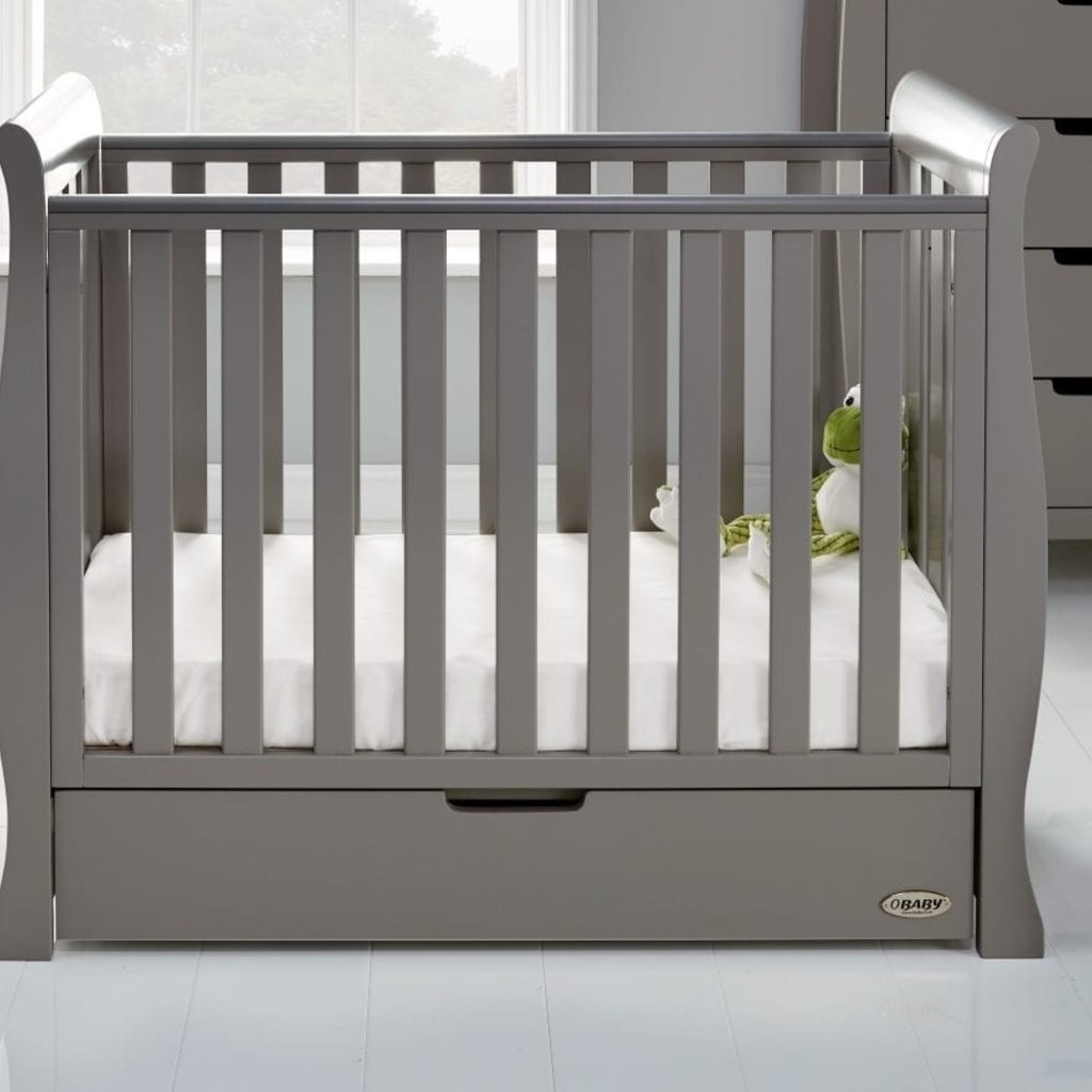 Obaby Stamford Space Saver Sleigh 3 Piece Room Set – Taupe Grey