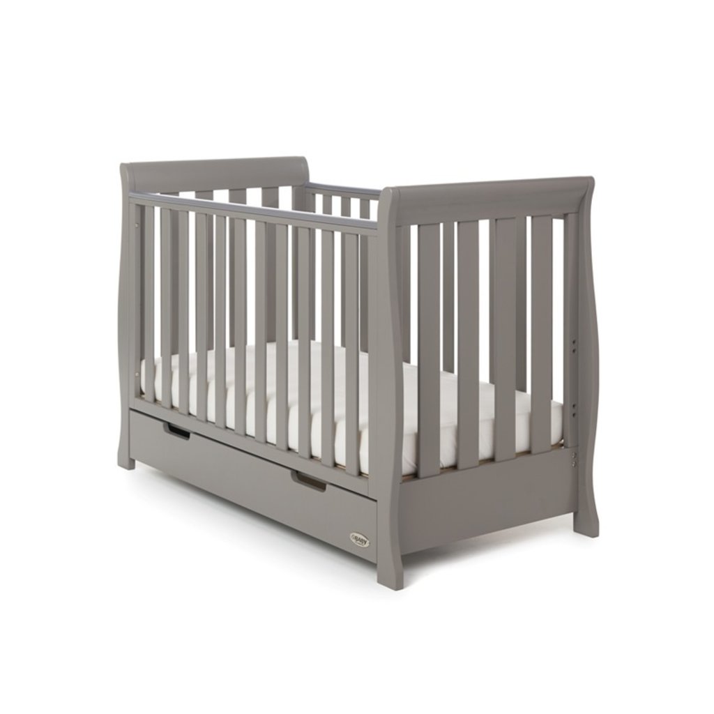 Obaby Obaby Stamford Mini Sleigh 2 Piece Room Set - Taupe Grey