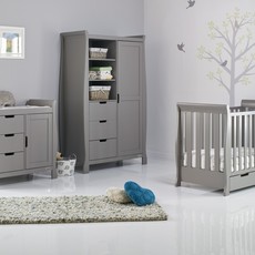 Obaby Obaby Stamford Mini Sleigh 3 Piece Room Set - Taupe Grey