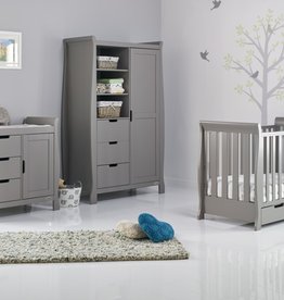Obaby Obaby Stamford Mini Sleigh 3 Piece Room Set - Taupe Grey