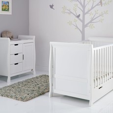 Obaby Obaby Stamford Classic Sleigh 2 Piece Room Set - White