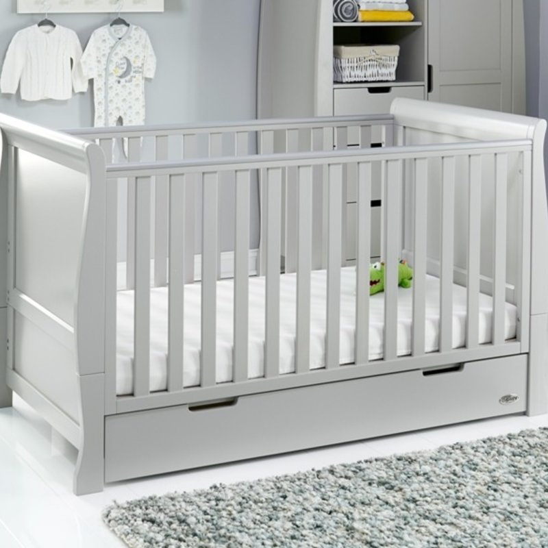 Obaby Obaby Stamford Classic Sleigh 2 Piece Room Set - Warm Grey