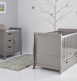Obaby Obaby Stamford Classic Sleigh 2 Piece Room Set - Taupe Grey
