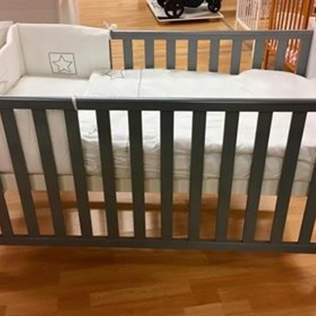 Stockholm Cot Bed- White & Grey