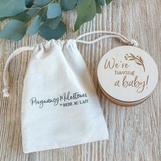 Bebe au Lait Pregnancy 12 piece Set Wooden Bebe Sayings Disc