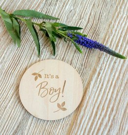 Bebe au Lait It’s a Boy Wooden Bebe Sayings Disc