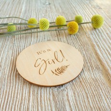 Bebe au Lait It’s a Girl Wooden Bebe Sayings Disc