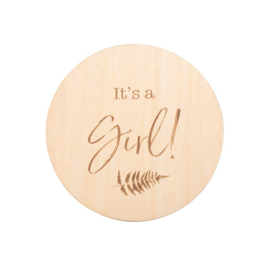 Bebe au Lait It’s a Girl Wooden Bebe Sayings Disc