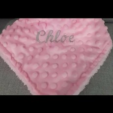 Plush Velour Boxed Dimple Blanket Pink