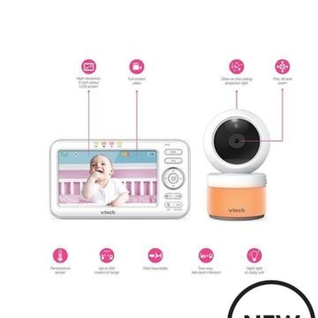 vtech Vtech Pan & Tilt Video Monitor with Night Light Projector-VM5463