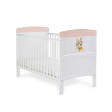 Obaby Obaby Grace Inspire Cot Bed- Water Colour Rabbit Pink