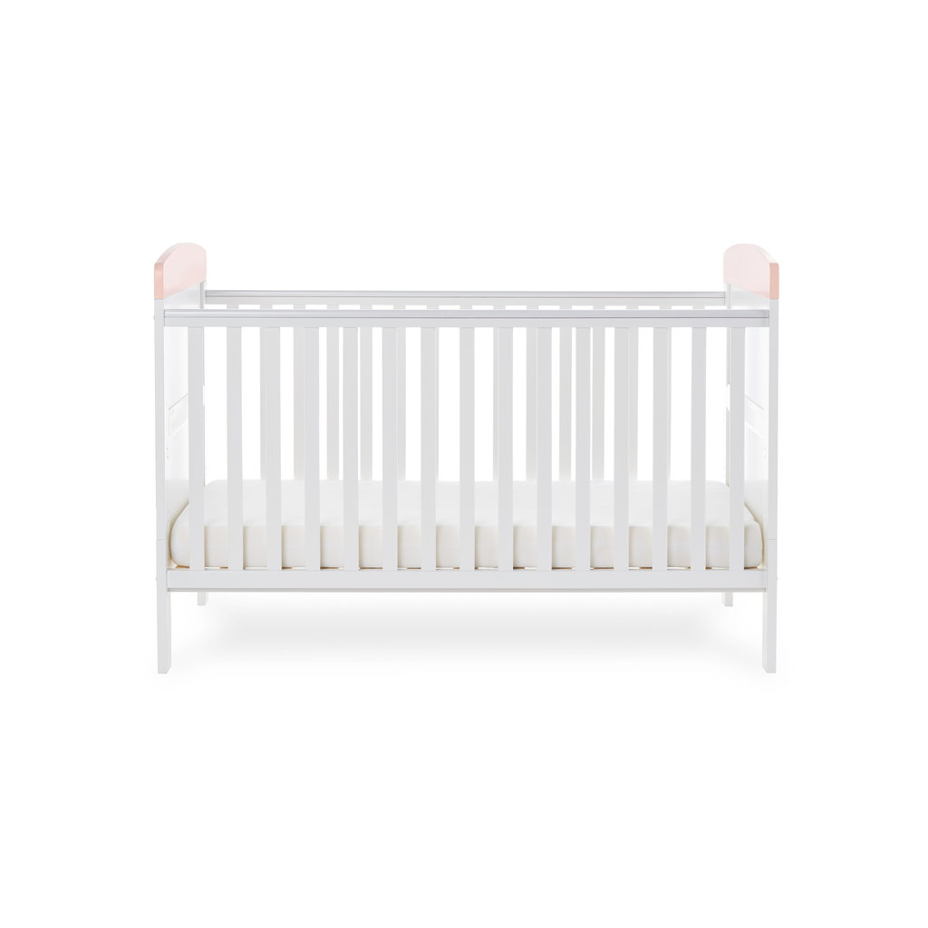 Obaby Obaby Grace Inspire Cot Bed- Water Colour Rabbit Pink