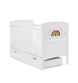 Obaby Obaby Grace Inspire Cot Bed & Underdrawer- Rainbow - Multicolour