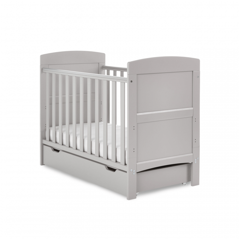 Obaby Obaby Grace Mini Cot Bed & Under Drawer Warm Grey