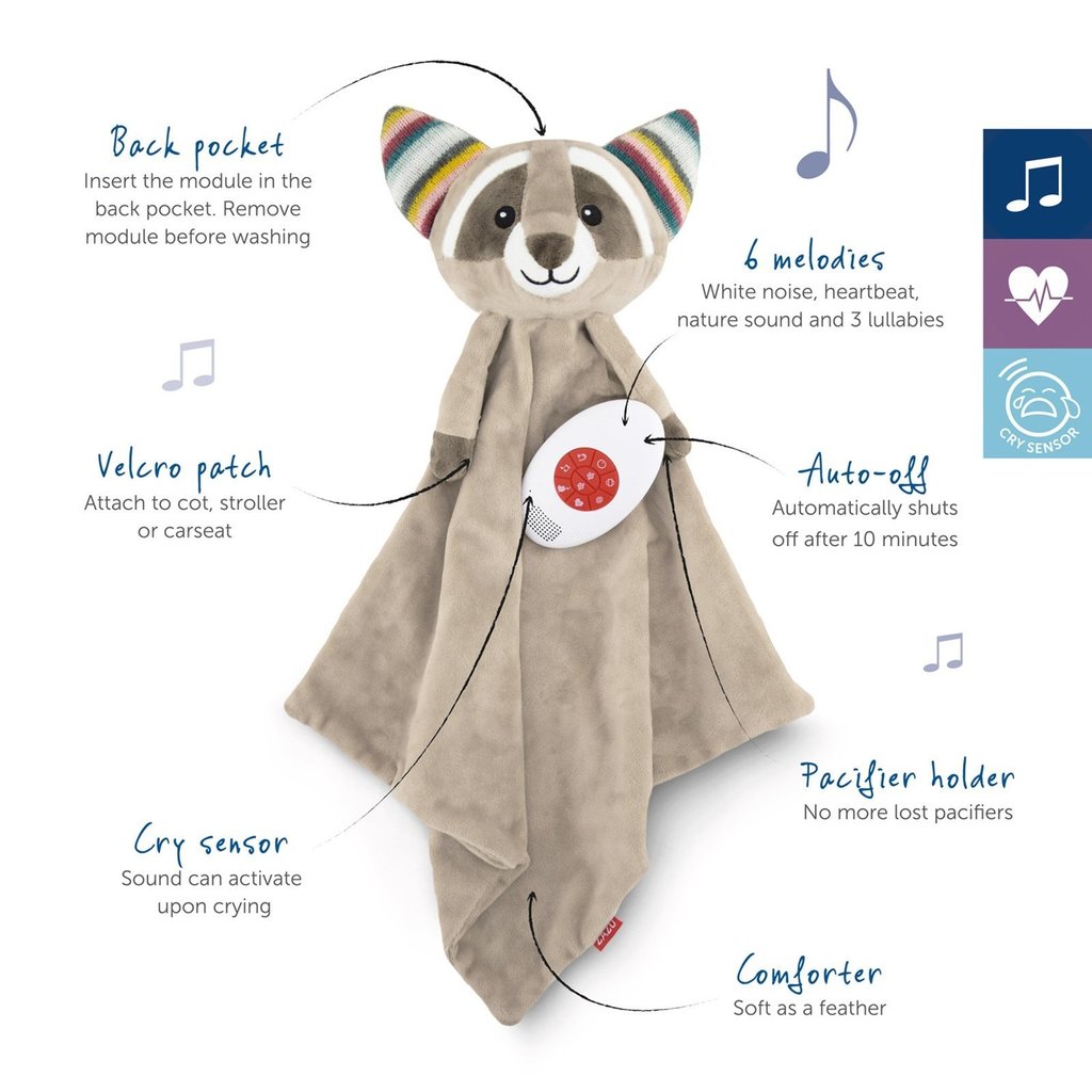 Zazu Robin Baby Comforter with Heartbeat Sound - Baby Zone Zazu Robin Baby Comforter with Heartbeat Sound - Baby Zone